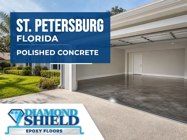 DiamondShield polished concrete floors in St. Petersburg, Florida.