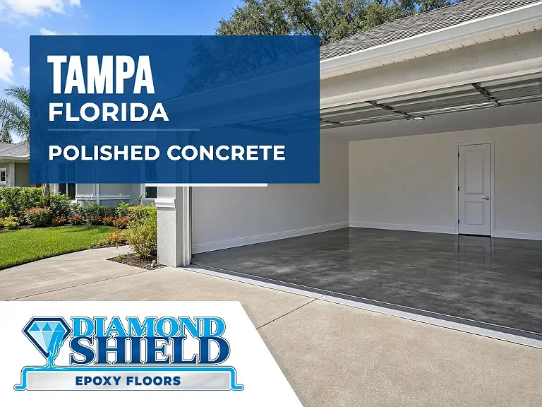 DiamondShield polished concrete floors in Tampa, Florida.