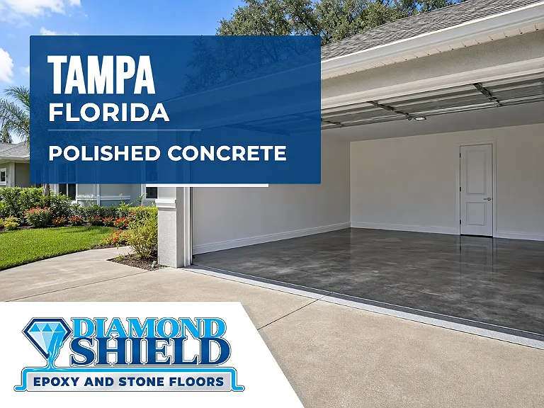 DiamondShield polished concrete floors in Tampa, Florida.
