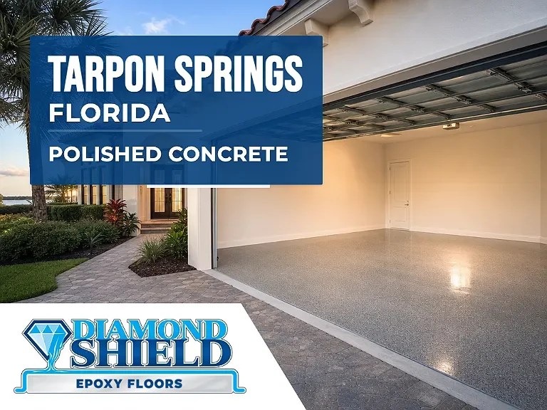 DiamondShield polished concrete floors in Tarpon Springs, Florida.