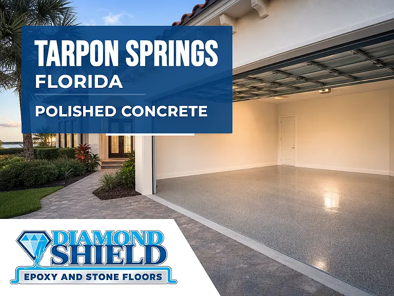 DiamondShield polished concrete floors in Tarpon Springs, Florida.
