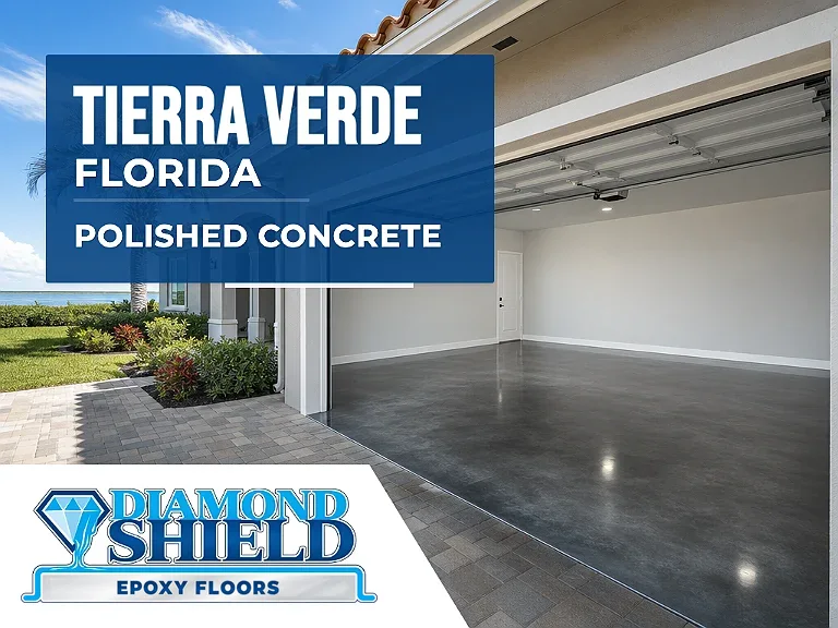 DiamondShield polished concrete floors in Tierra Verde, Florida.