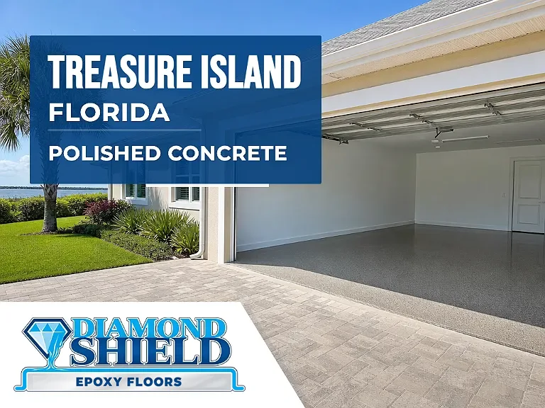 DiamondShield polished concrete floors in Treasure Island, Florida.