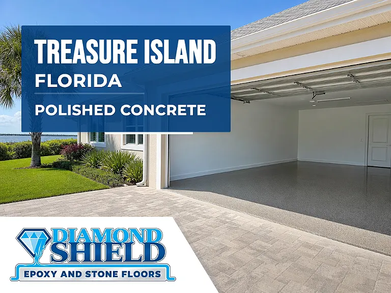DiamondShield polished concrete floors in Treasure Island, Florida.