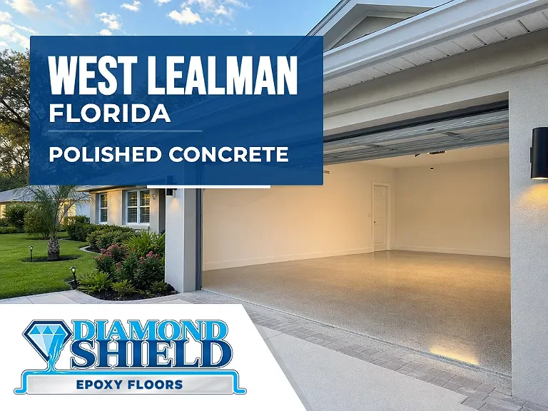 DiamondShield polished concrete floors in West Lealman, Florida.