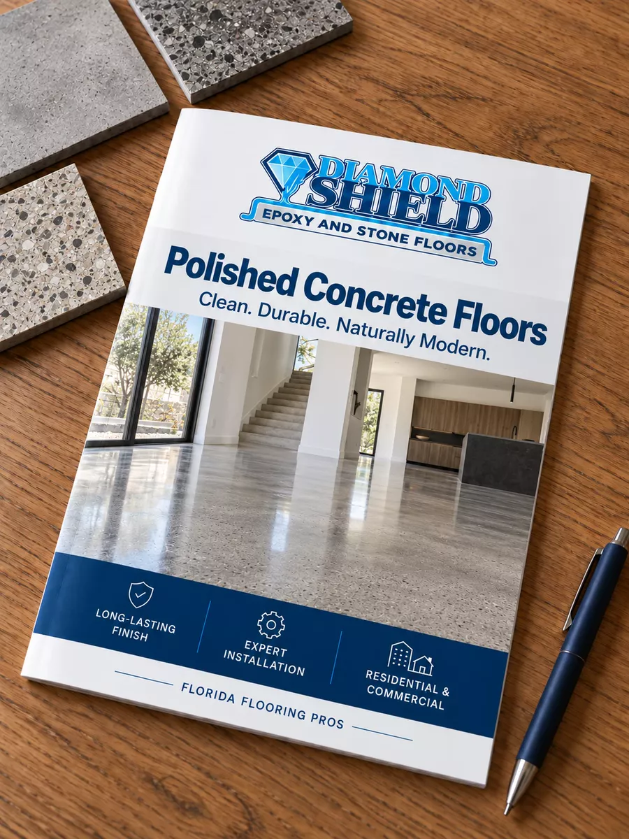 Polished concrete finish samples